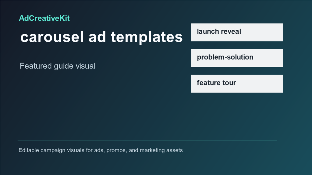 carousel ad templates visual showing featured campaign layout
