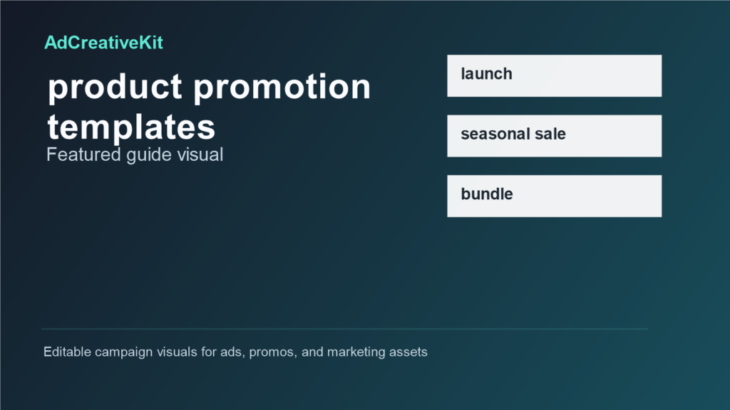product promotion templates visual showing featured campaign layout