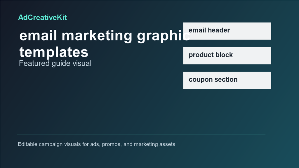 email marketing graphic templates visual showing featured campaign layout