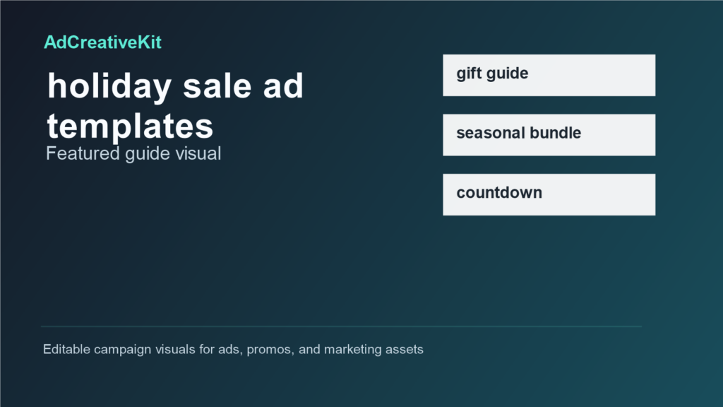 holiday sale ad templates visual showing featured campaign layout