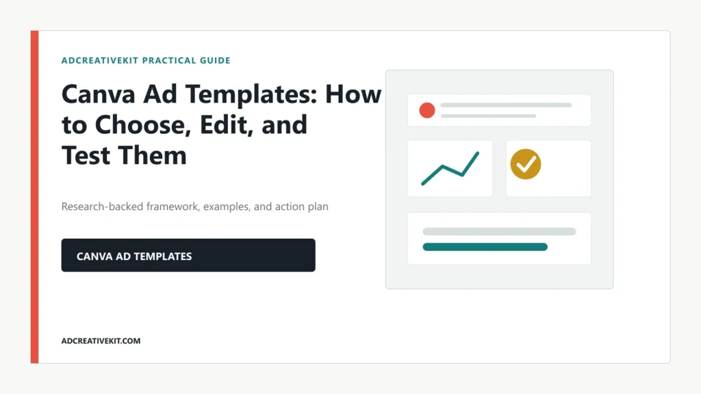 Canva ad template workflow from selection and editing to testing and launch