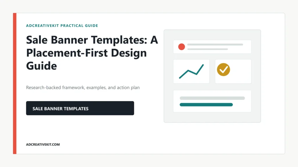 Sale banner templates shown across website mobile social email and display placements