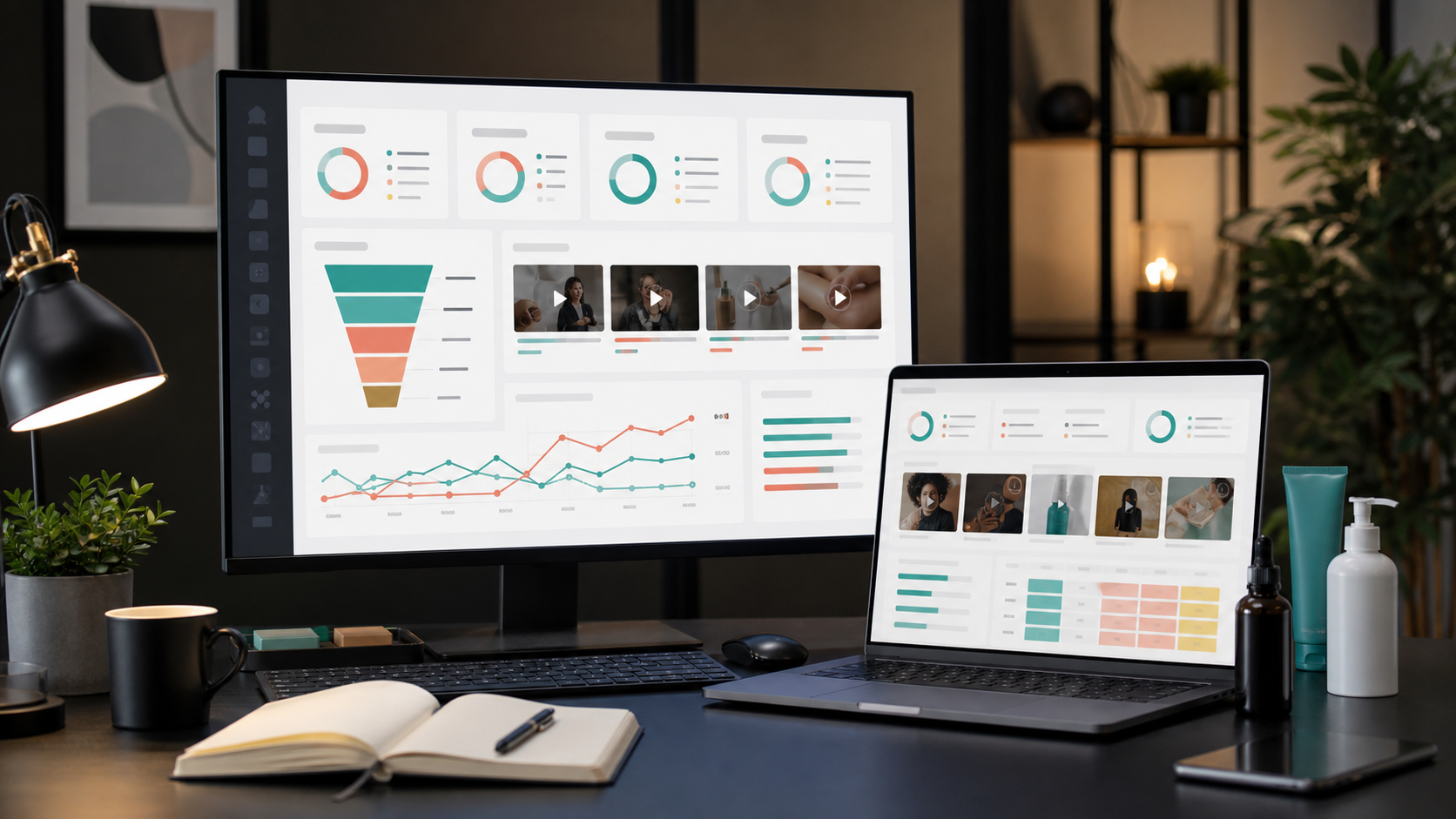 UGC script testing dashboard for ecommerce ads